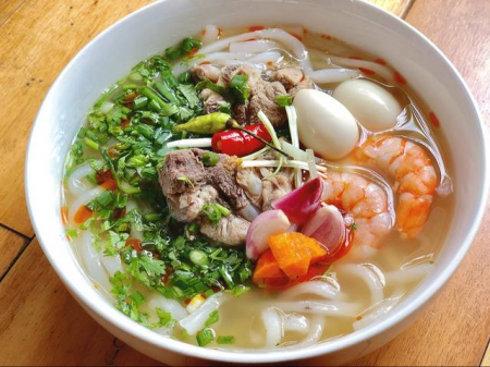 Nguyên liệu nấu bánh canh xương tôm