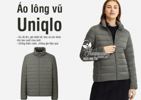 Áo lông vũ Uniqlo Nhật Bản chính hãng không mũ siêu nhẹ