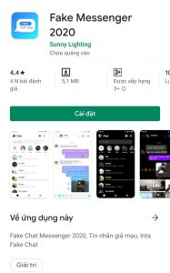 Ứng dụng Fake Messenger 2022 trên CH Play