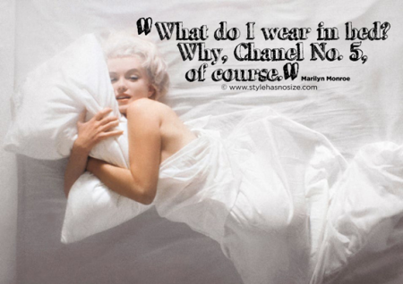 CANVAS Marilyn Monroe Chanel in Bed Quote 20x20 Textual Art
