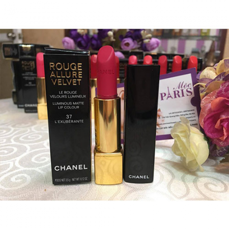 Son Chanel Rouge Allure VetVet Số 37 Màu Cánh Sen |son collagen