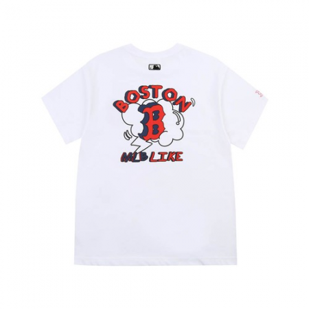 Áo Phông MLB Like Popcorn Overfit Short Sleeve T-shirt Boston Red Sox Màu Trắng Size L
