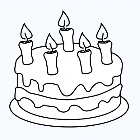 Vẽ bánh sinh nhật của mèo Kitty và tô màu cho bé| Dạy bé vẽ tô màu| ulang  tahun kue Halaman Mewarnai - YouTube