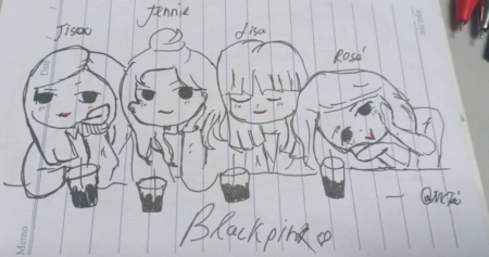 Hình Vẽ Blackpink Chibi Cute dễ thương