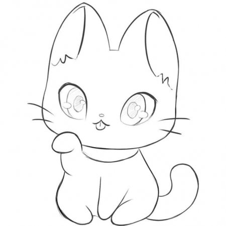 Hình vẽ mèo chibi cute nhất