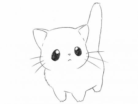 Hình vẽ mèo cute đáng yêu