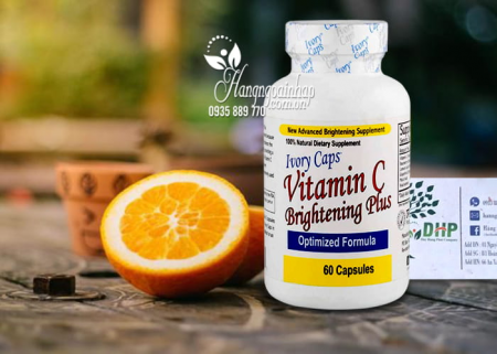 Viên Uống Trắng Da Bổ Sung Vitamin C Ivory Caps Brightening Plus 9