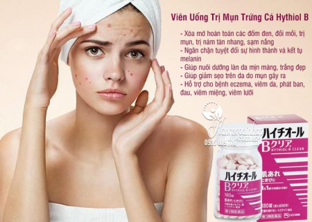 Viên uống trị mụn trứng cá Hythiol B 180 viên, 270 viên của Nhật 1